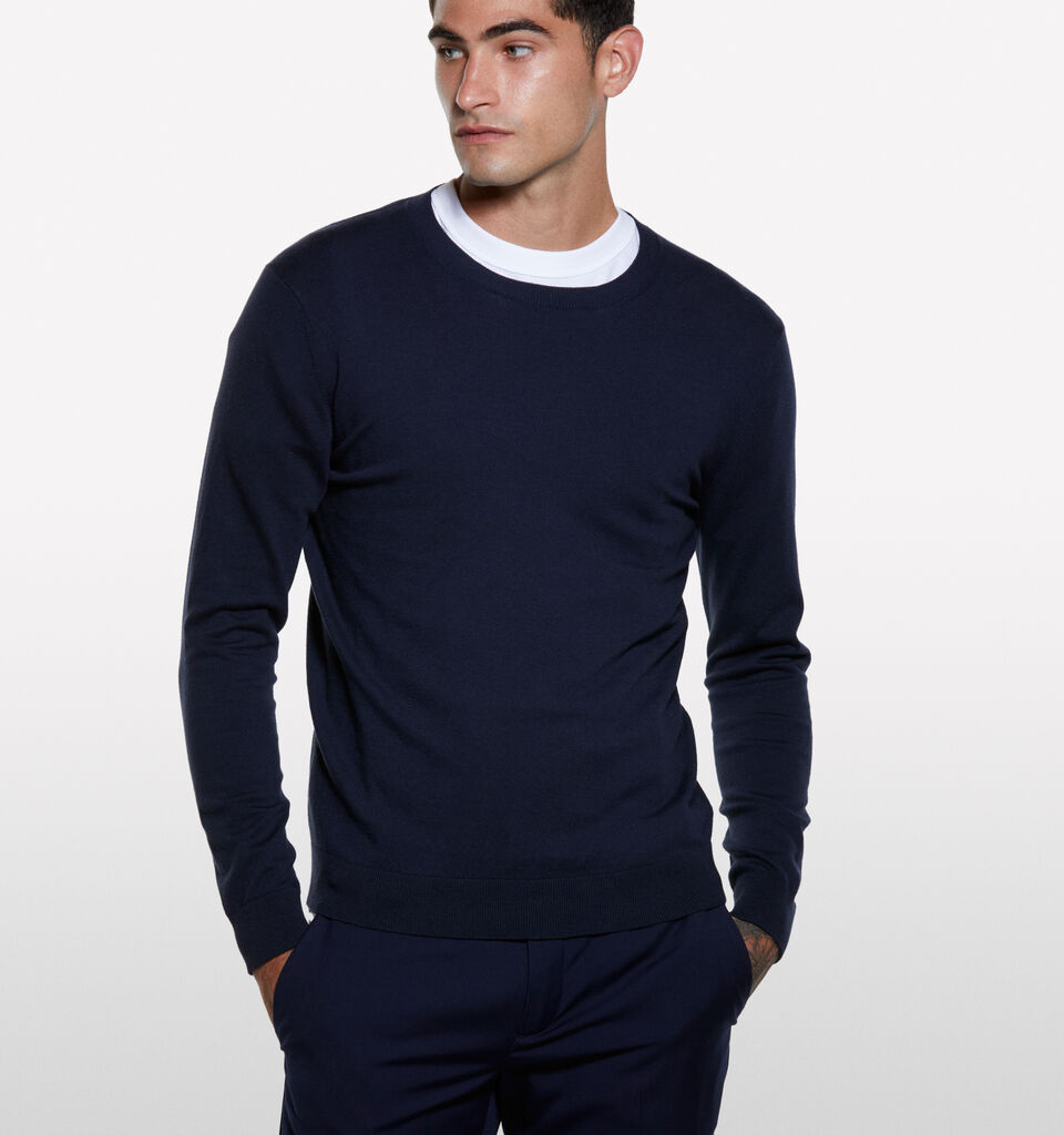 Maglia girocollo blu scuro - maglie girocollo da uomo - Blu Scuro | Sisley image number 3